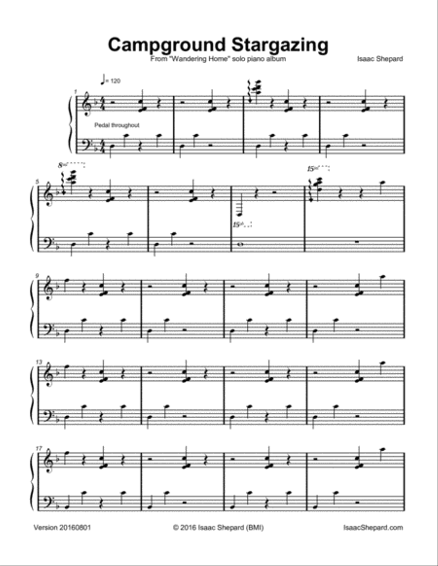 Wandering Home Piano Solo scores gallery preview page 2