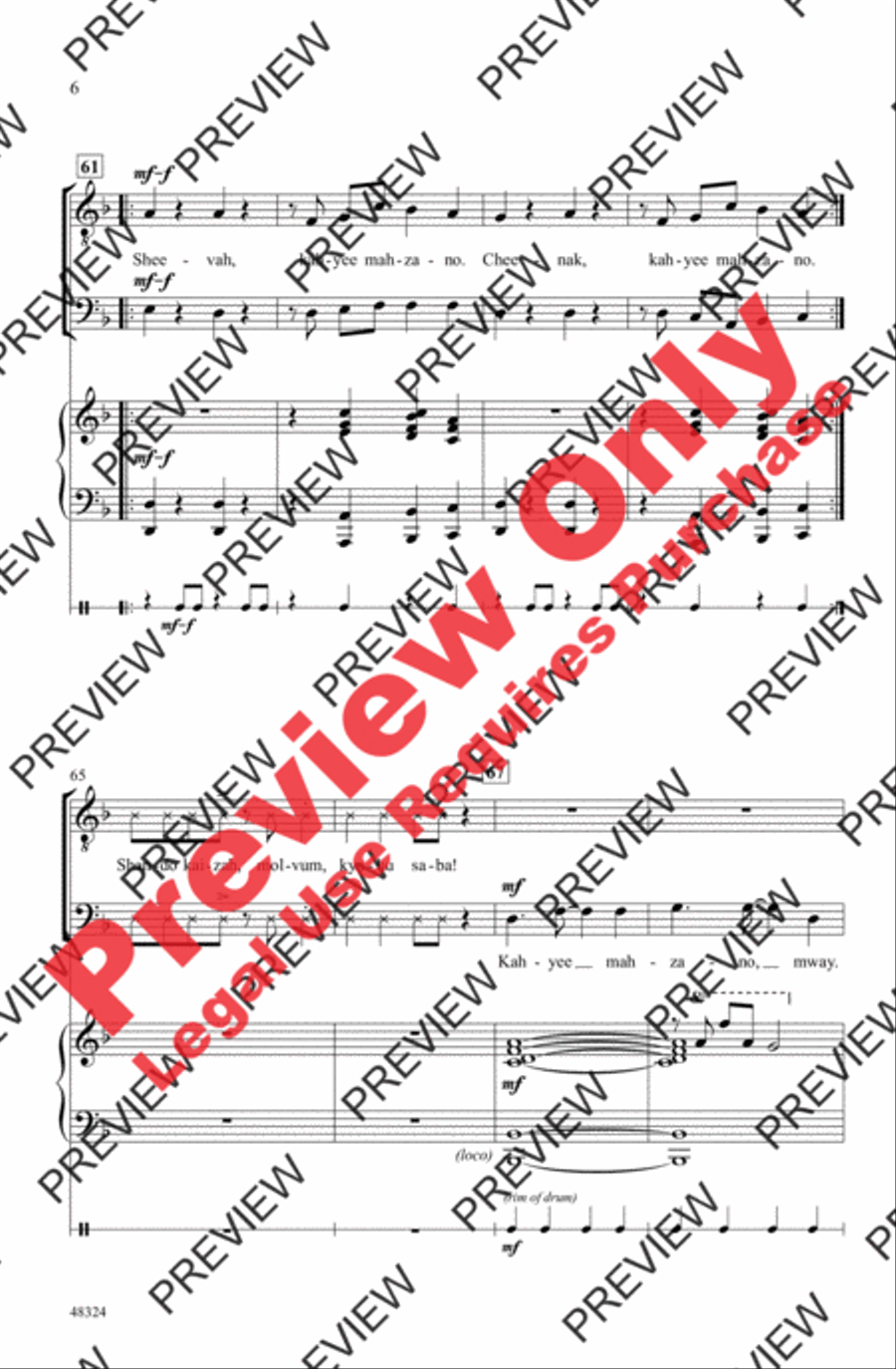 Bringers of Noise Men's Choir scores gallery preview page 6