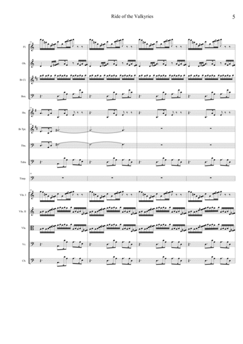 Wagner's Ride of the Valkyries - Score Only image number null
