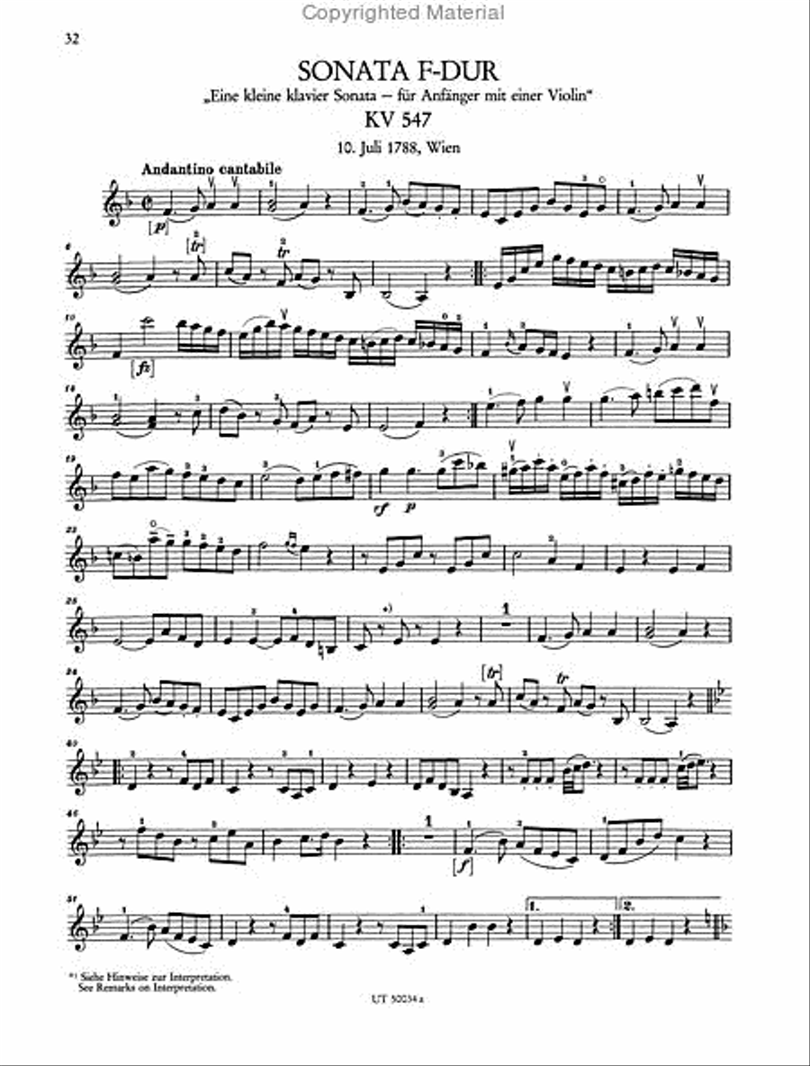 Sonatas for Piano and Violin, Vol. 3 Violin Solo scores gallery preview page 9