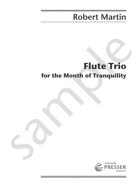 Flute Trio for the Month of Tranquility