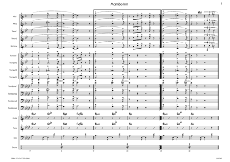 Mambo Inn Big Band scores gallery preview page 4