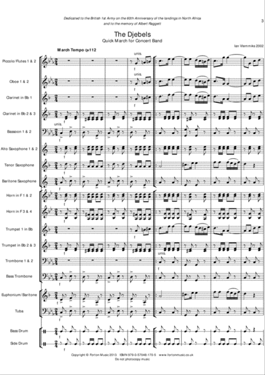 The Djebels for Concert Band Concert Band scores gallery preview page 3