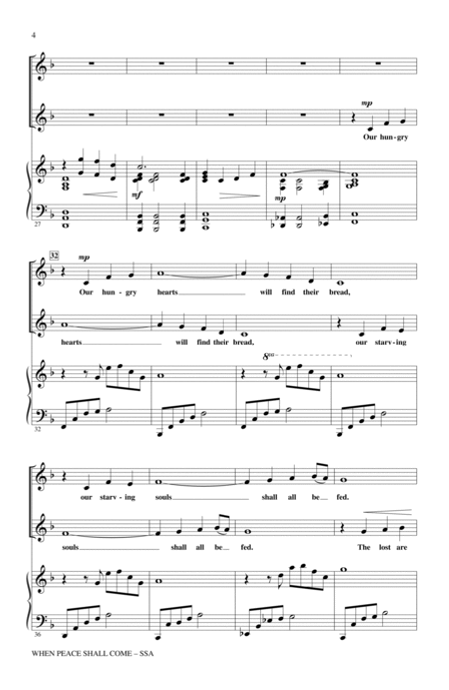 When Peace Shall Come SSA scores gallery preview page 3