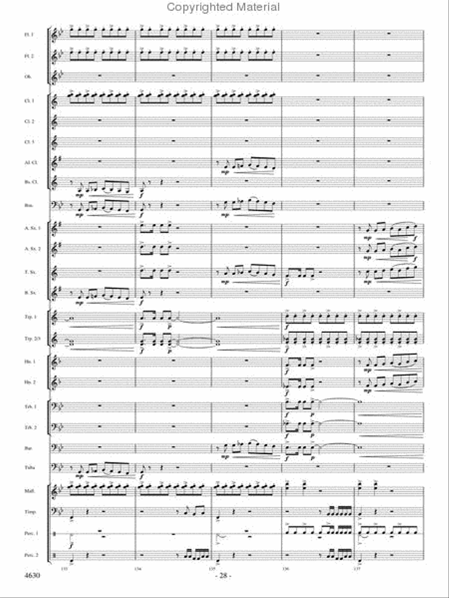 Joyous Alleluias Concert Band scores gallery preview page 27