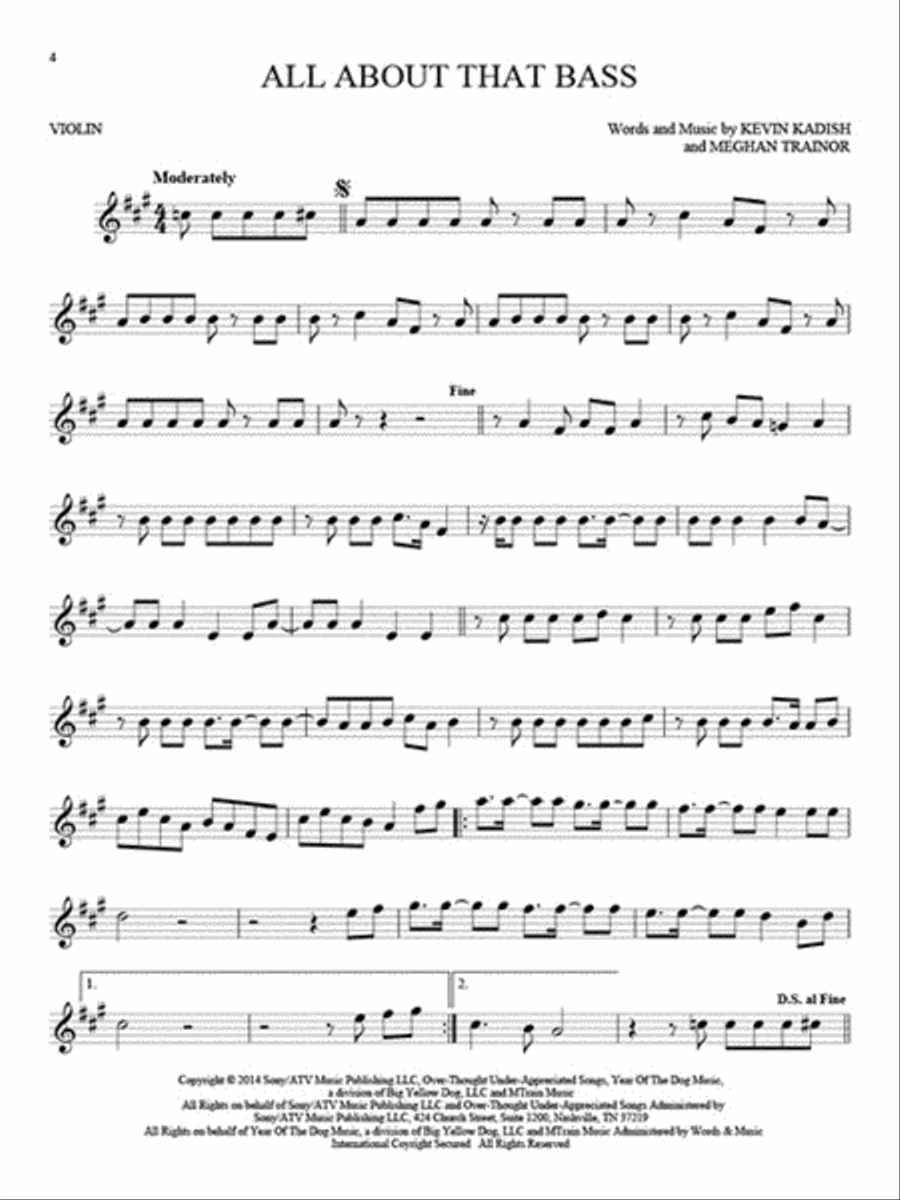 101 Hit Songs Violin Solo scores gallery preview page 2