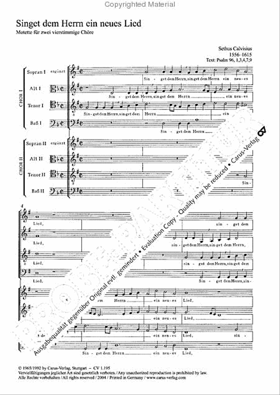 Psalm 96 4-Part scores gallery preview page 2