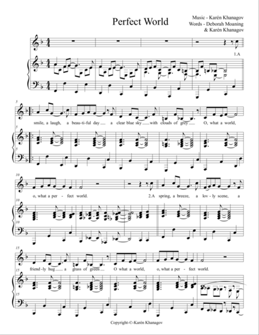 Perfect World Perfect World Voice scores gallery preview page 1