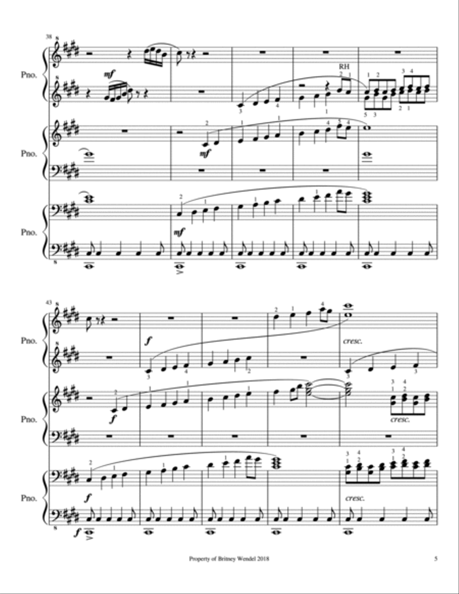 Mystic Lore - An Epic Saga for One Piano, Six Hands 1 Piano, 4-Hands scores gallery preview page 6