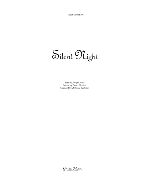 Silent Night (Vocal Solo - Low)