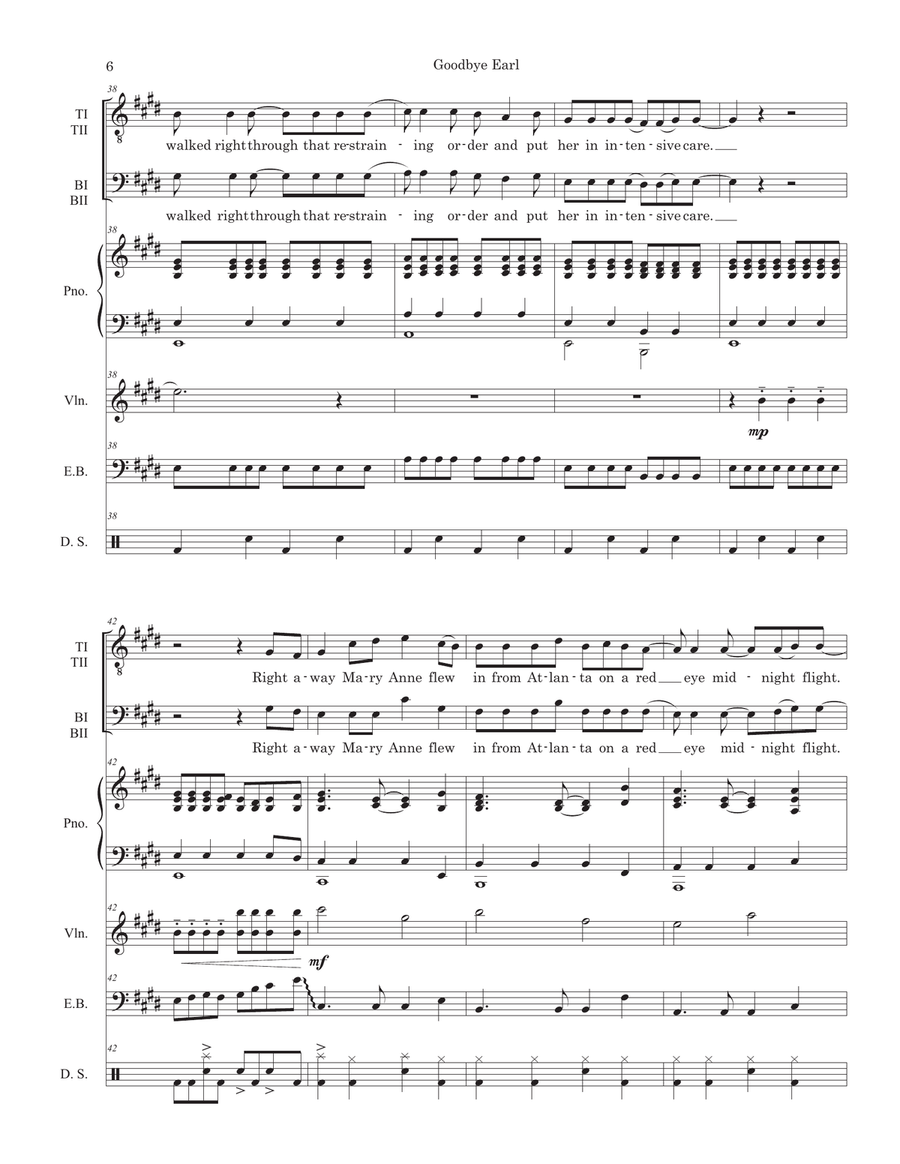 Goodbye Earl Goodbye Earl TTBB scores gallery preview page 6
