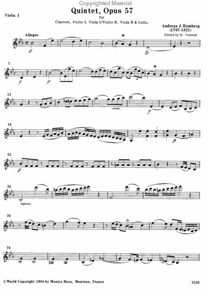 Quintet in Eb major Op. 57