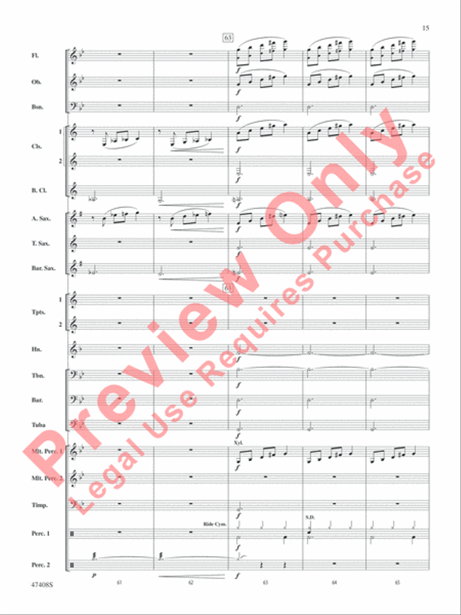 Main Title Theme from Westworld Concert Band scores gallery preview page 16