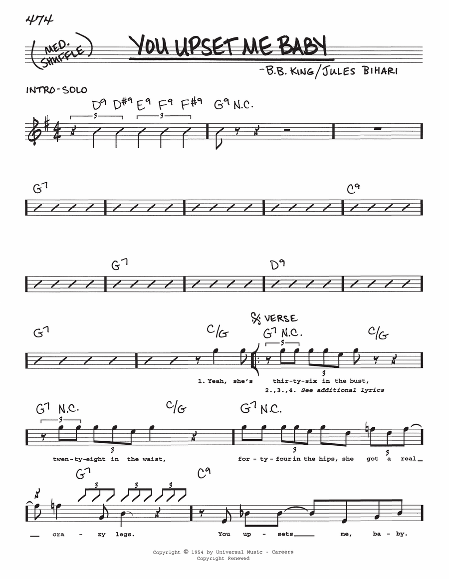 You Upset Me Baby Voice scores gallery preview page 1