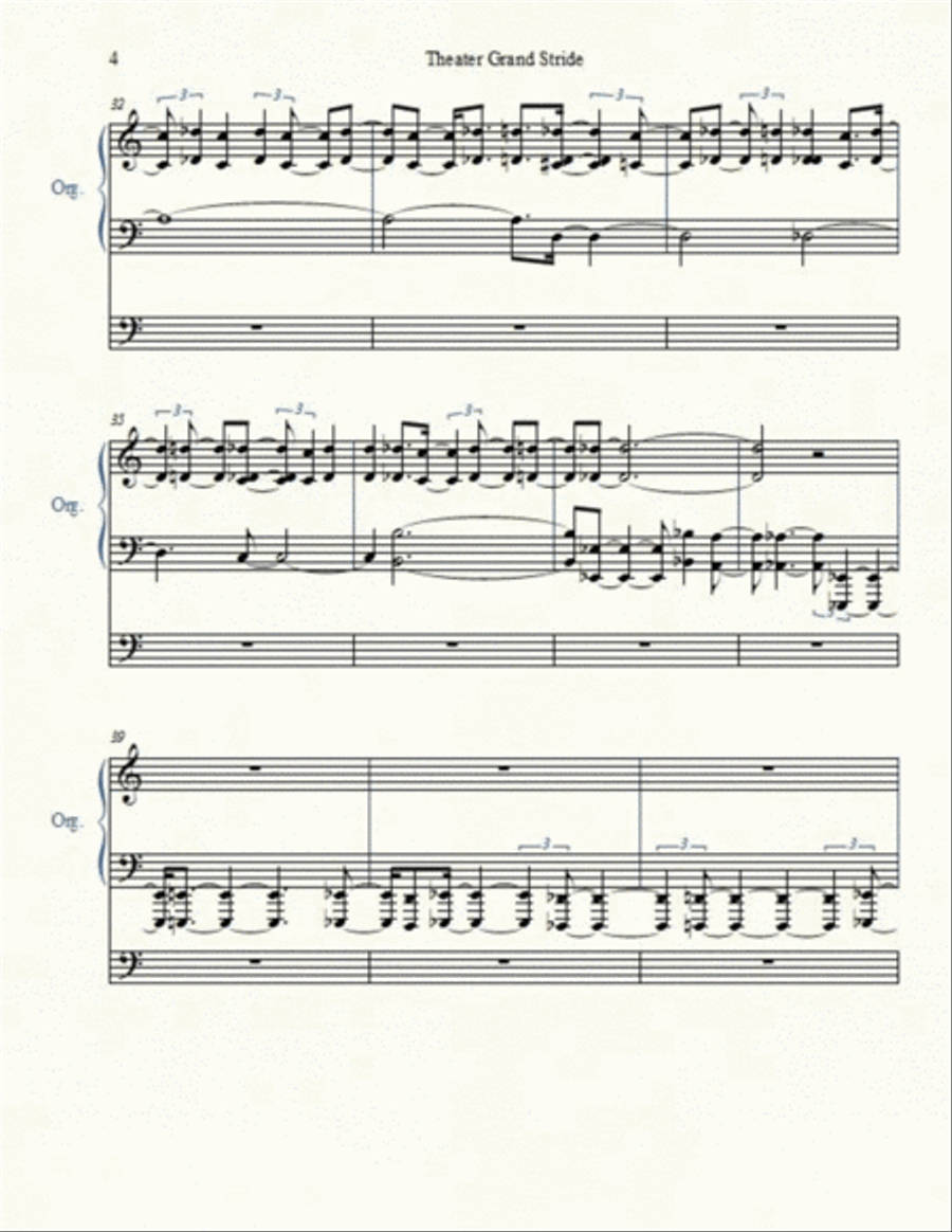 Theater Grand Stride Theater Grand Stride Organ Solo scores gallery preview page 4