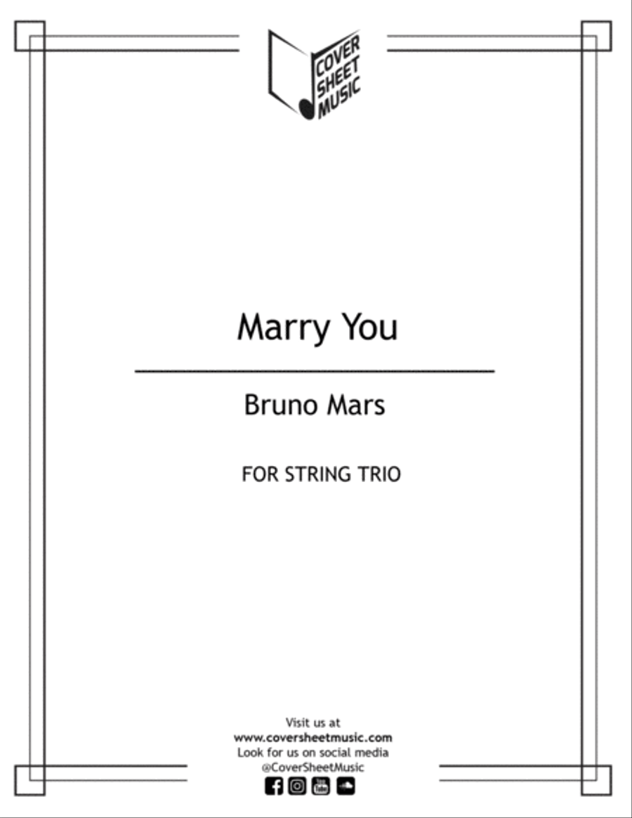 Marry You String Trio scores gallery preview page 1