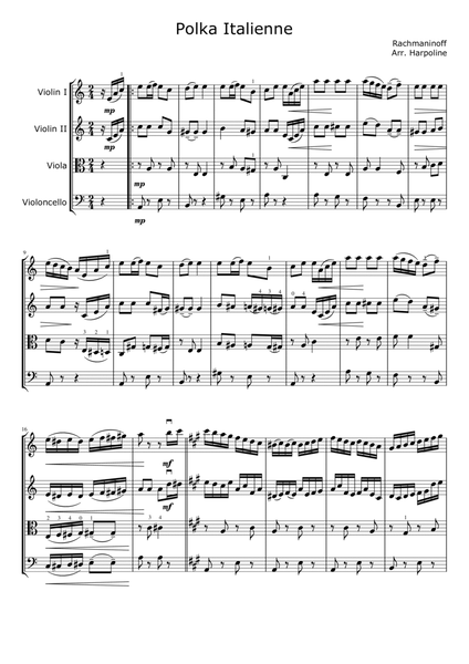 Polka Italienne String Quartet image number null