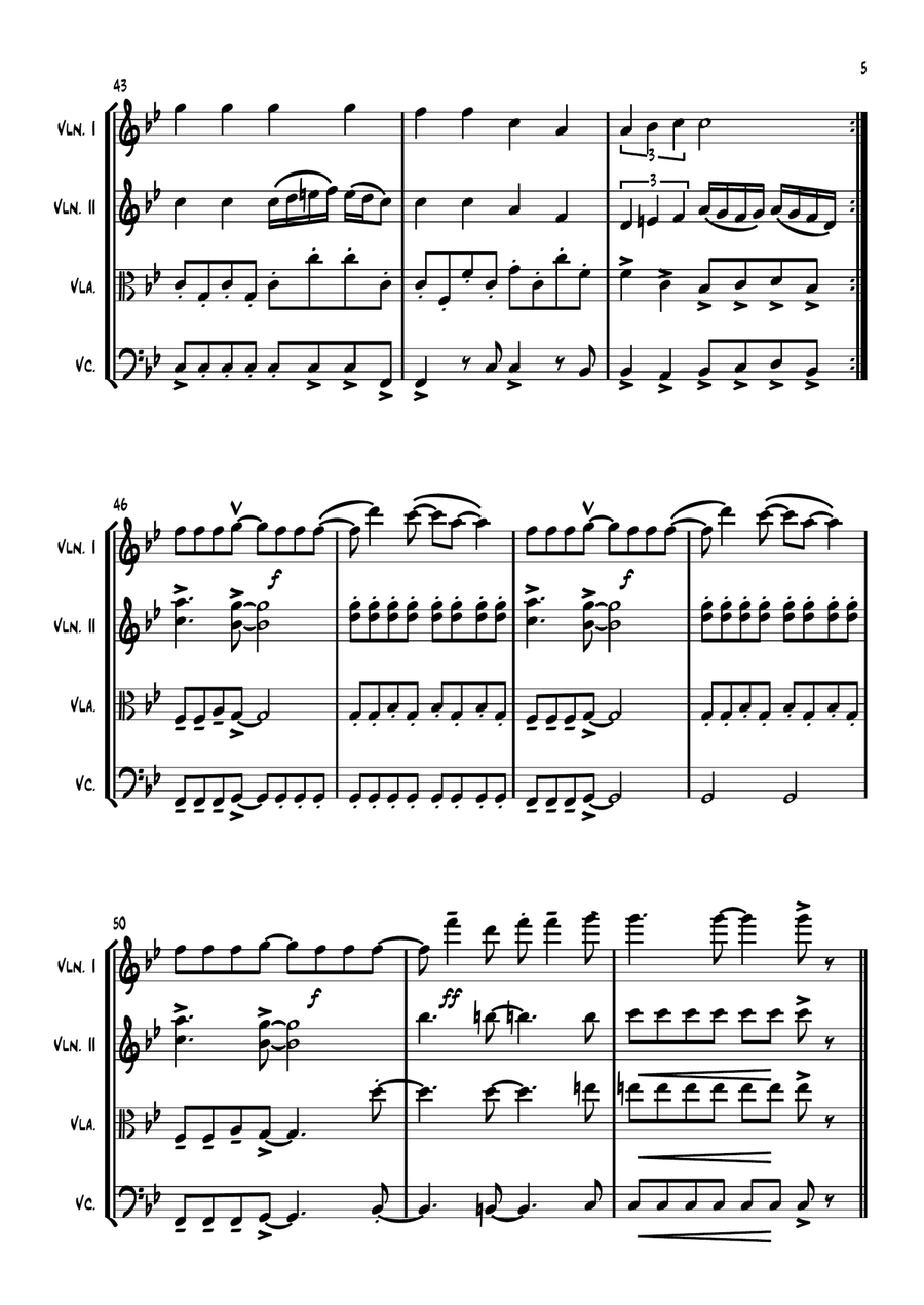I Believe In A Thing Called Love String Quartet scores gallery preview page 5