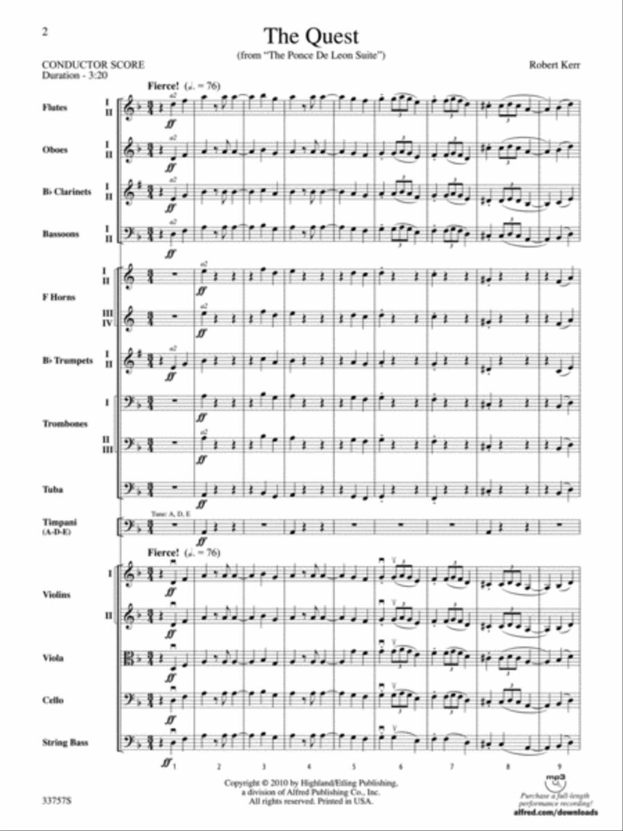 The Quest Full Orchestra scores gallery preview page 2
