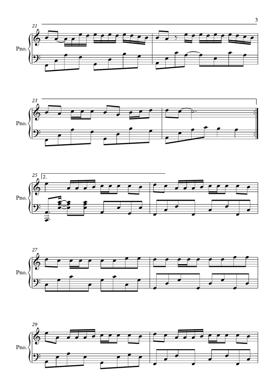 La Bicicleta Piano Solo scores gallery preview page 3