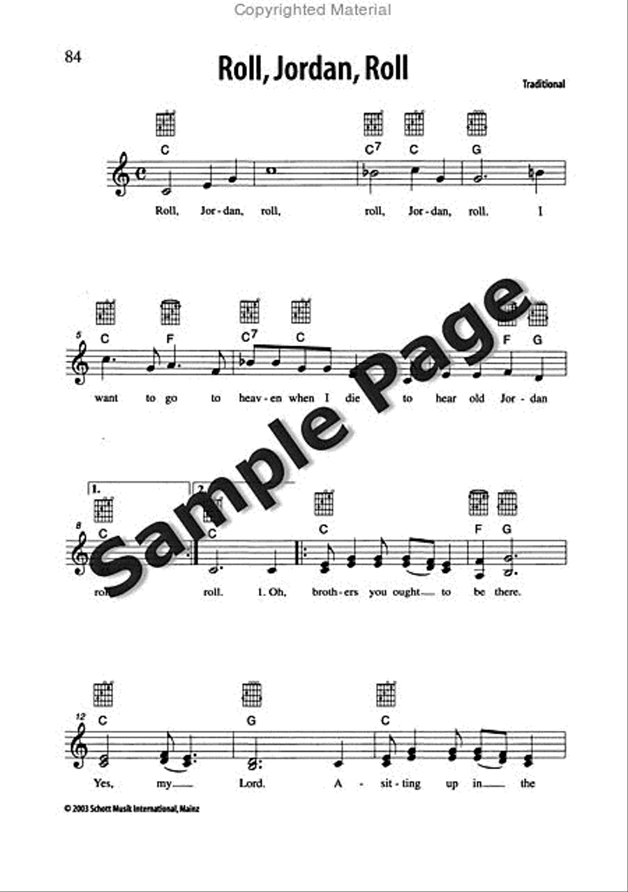 Best of Spirituals & Gospels Acoustic Guitar scores gallery preview page 85