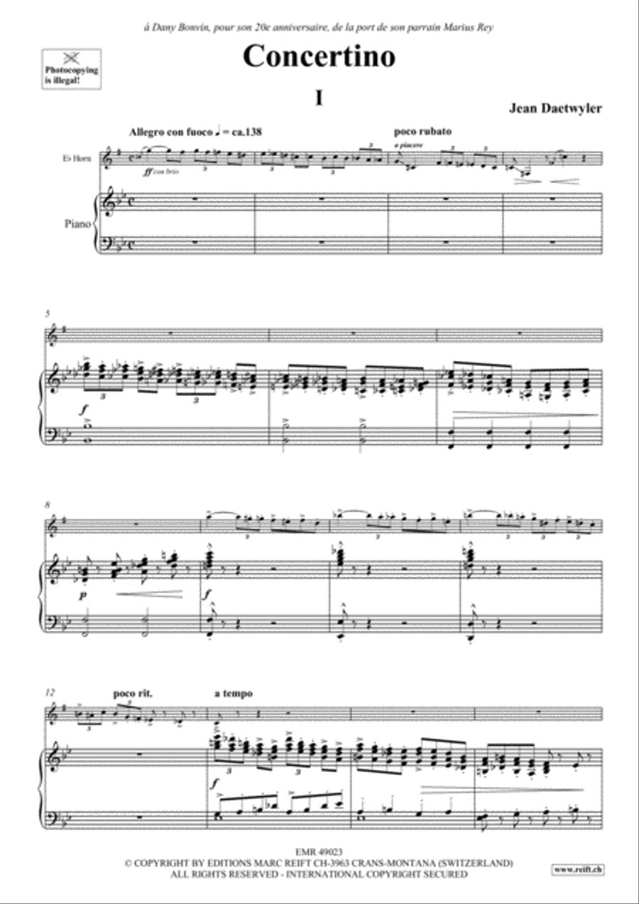 Concertino Horn scores gallery preview page 4