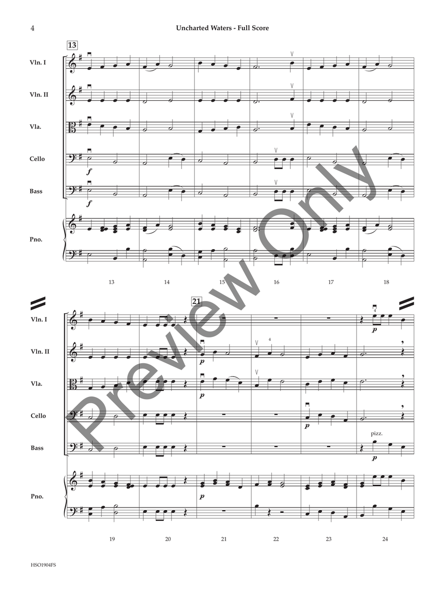 Uncharted Waters (Score) String Orchestra scores gallery preview page 3