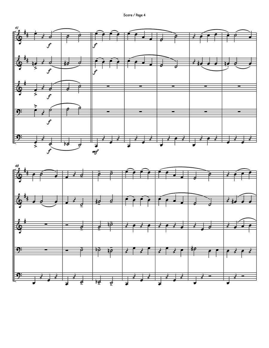 Those Lazy-hazy-crazy Days Of Summer Brass Quintet scores gallery preview page 5