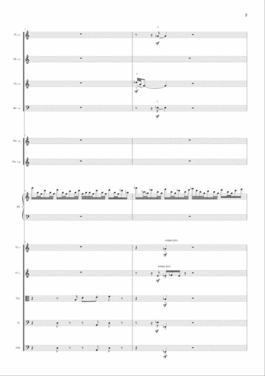 Piano Concerto No.2 ‘Urge’ Op.44 Full Orchestra scores gallery preview page 3