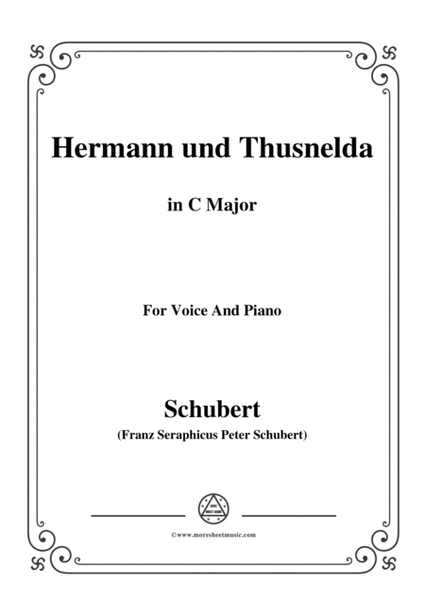 Schubert-Hermann und Thusnelda,in C Major,for Voice&Piano image number null