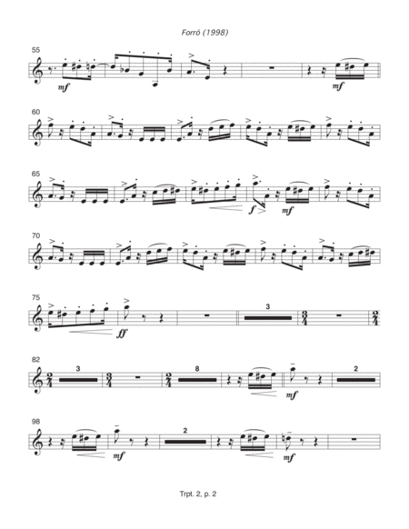 Forró (1998) trumpet 2 part