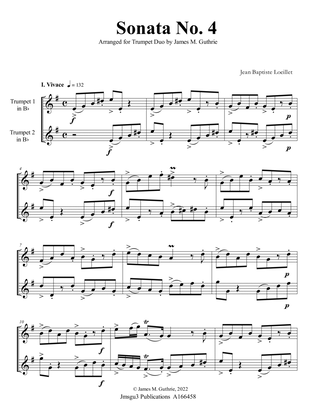 Loeillet: Sonata No. 4 for Trumpet Duo