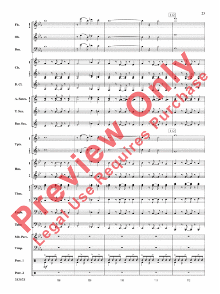 Highlights from Porgy and Bess Concert Band scores gallery preview page 24