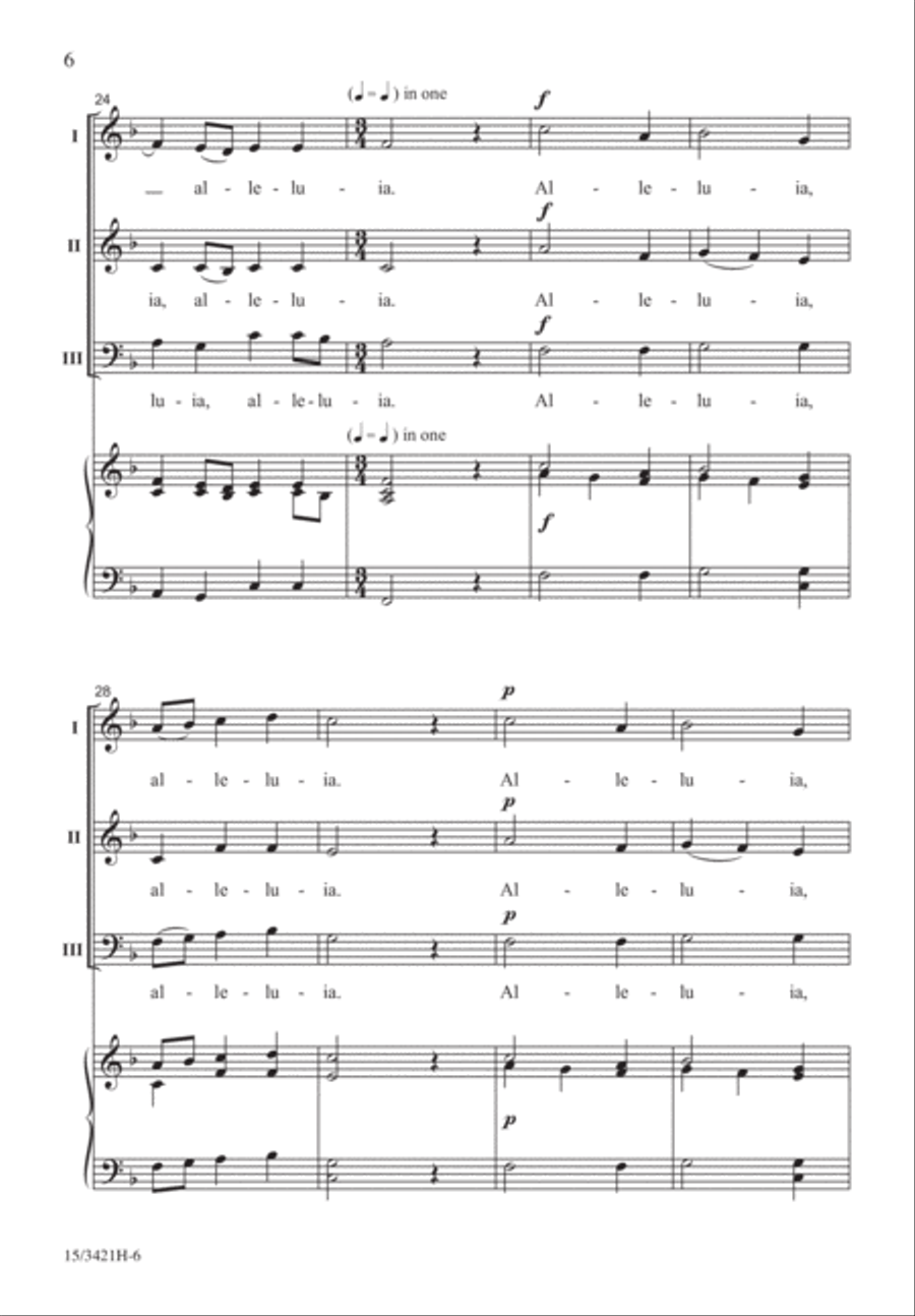 Alleluia Alleluia 3-Part scores gallery preview page 5