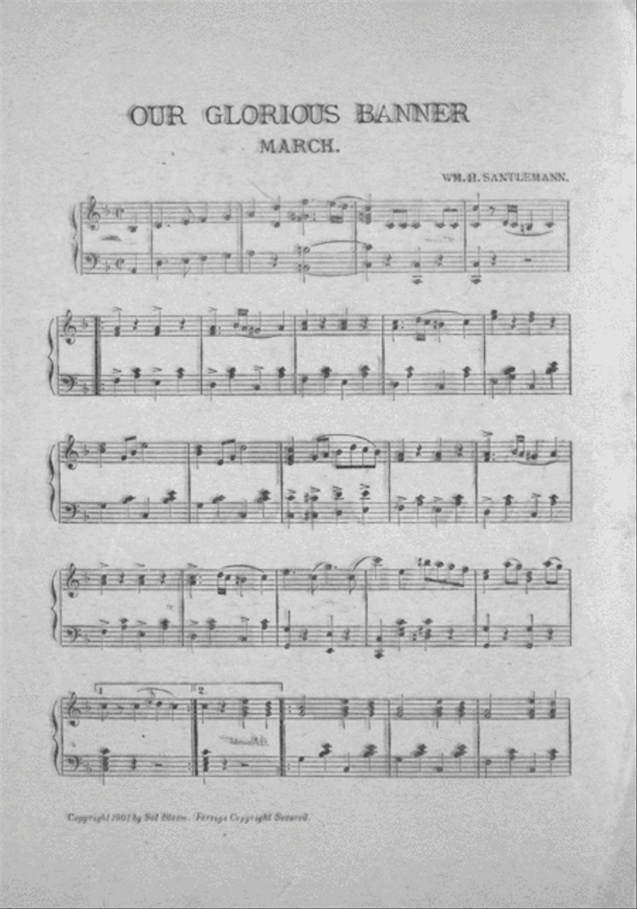Our Glorious Banner. A Fourth of July Patriotic March Piano Solo scores gallery preview page 2