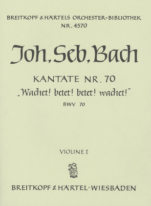 Book cover for Cantata BWV 70 "Watch ye! pray ye! pray ye! watch ye!"