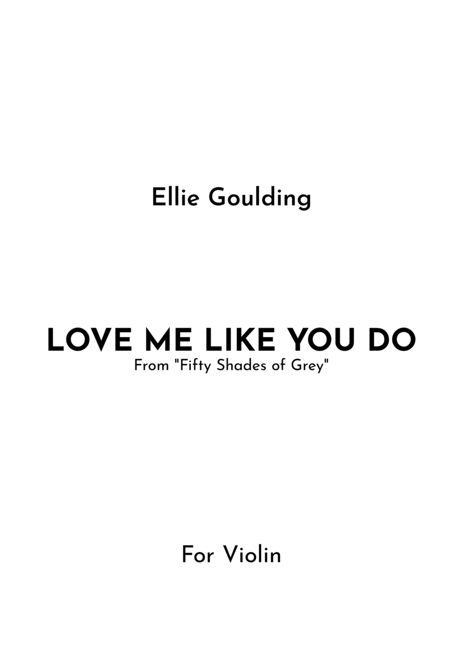 Love Me Like You Do Violin Solo scores gallery preview page 1