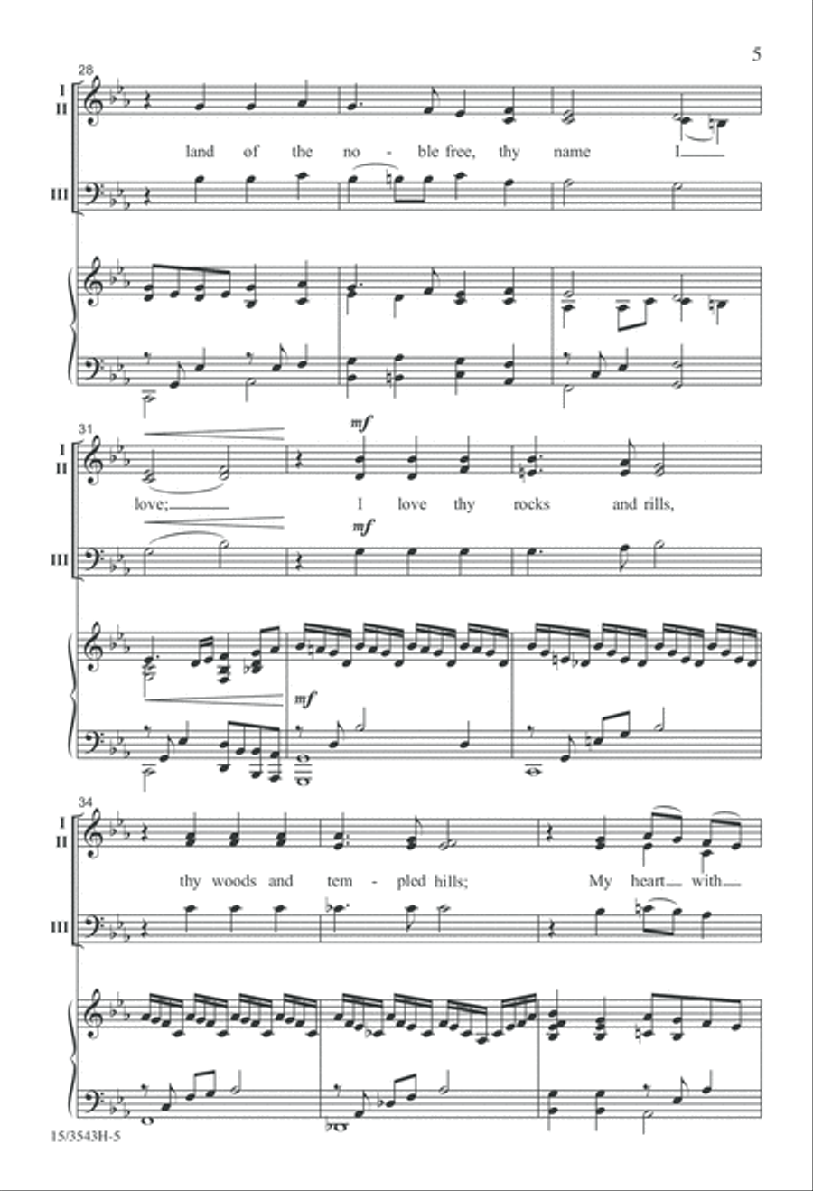 My Country, 'Tis of Thee 3-Part scores gallery preview page 5