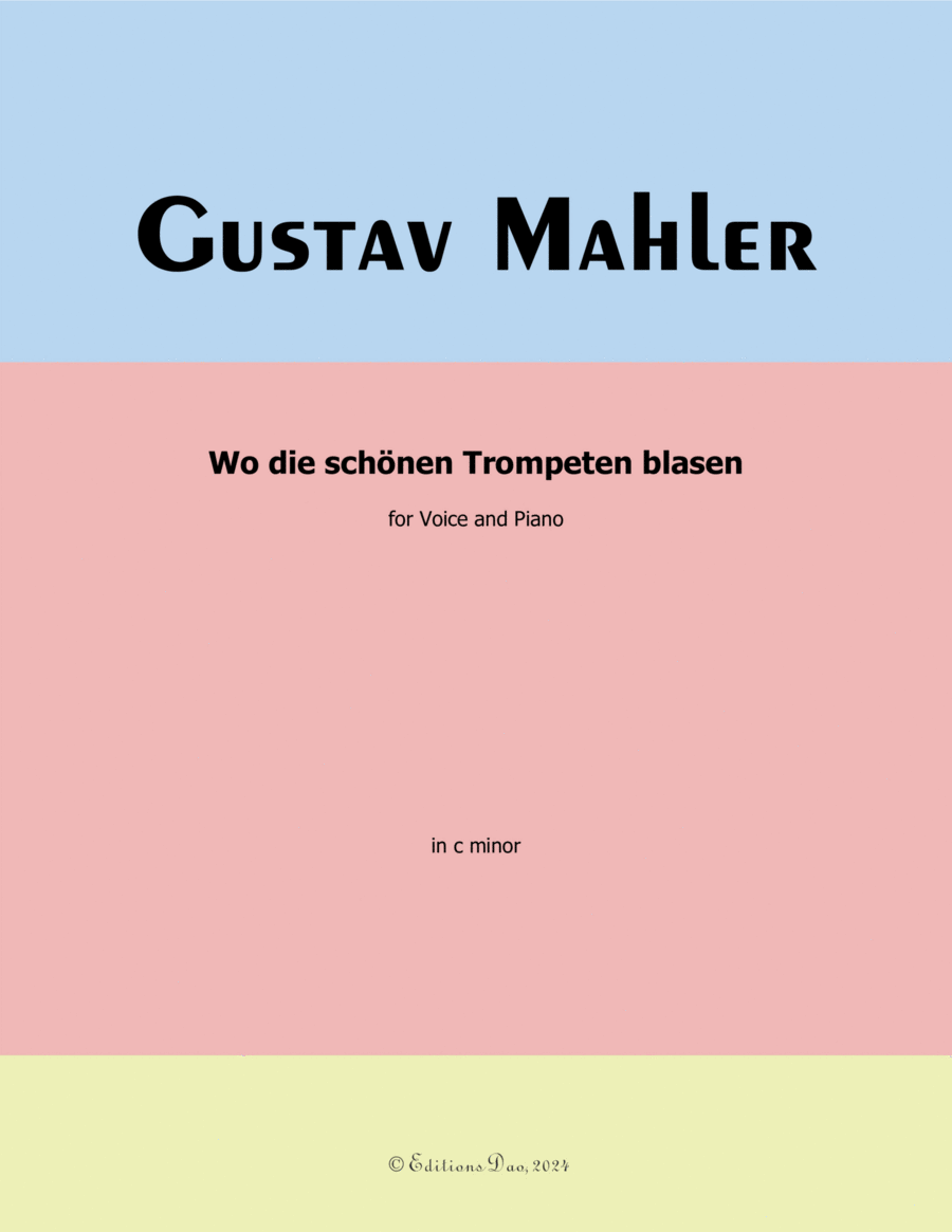 Wo die schönen Trompeten blasen, by Mahler, in c minor Piano, Vocal scores gallery preview page 1