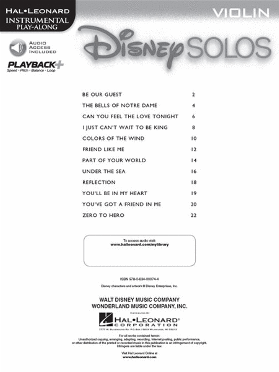 Disney Solos for Violin image number null