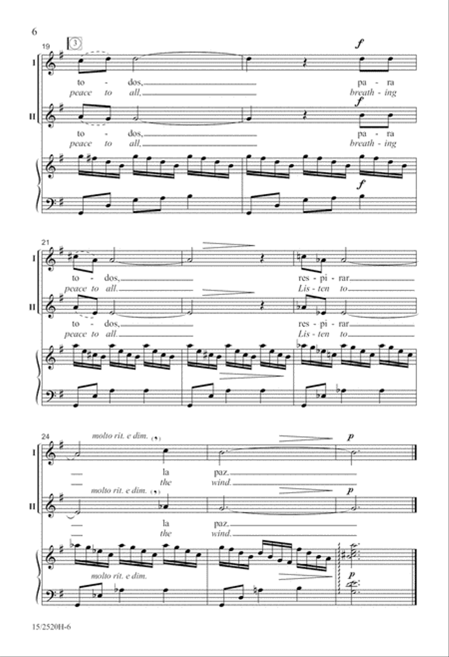 Tres canciones de los elementos 2-Part scores gallery preview page 6