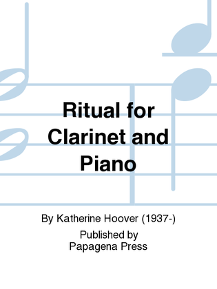 Book cover for Ritual for Clarinet and Piano
