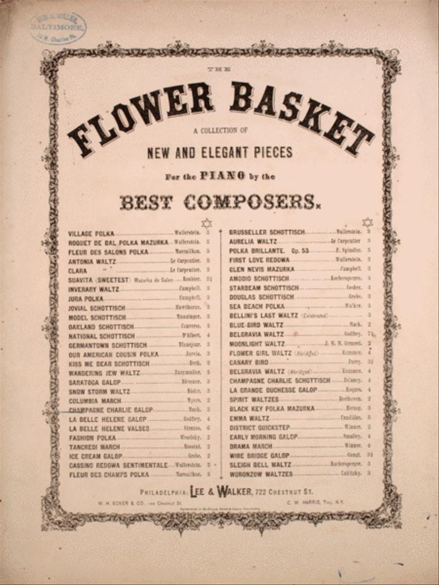The Flower Basket Piano Solo scores gallery preview page 1