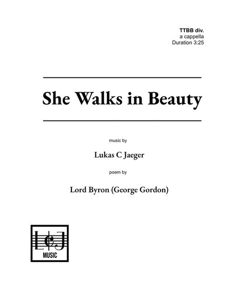 She Walks in Beauty (TTBB) image number null