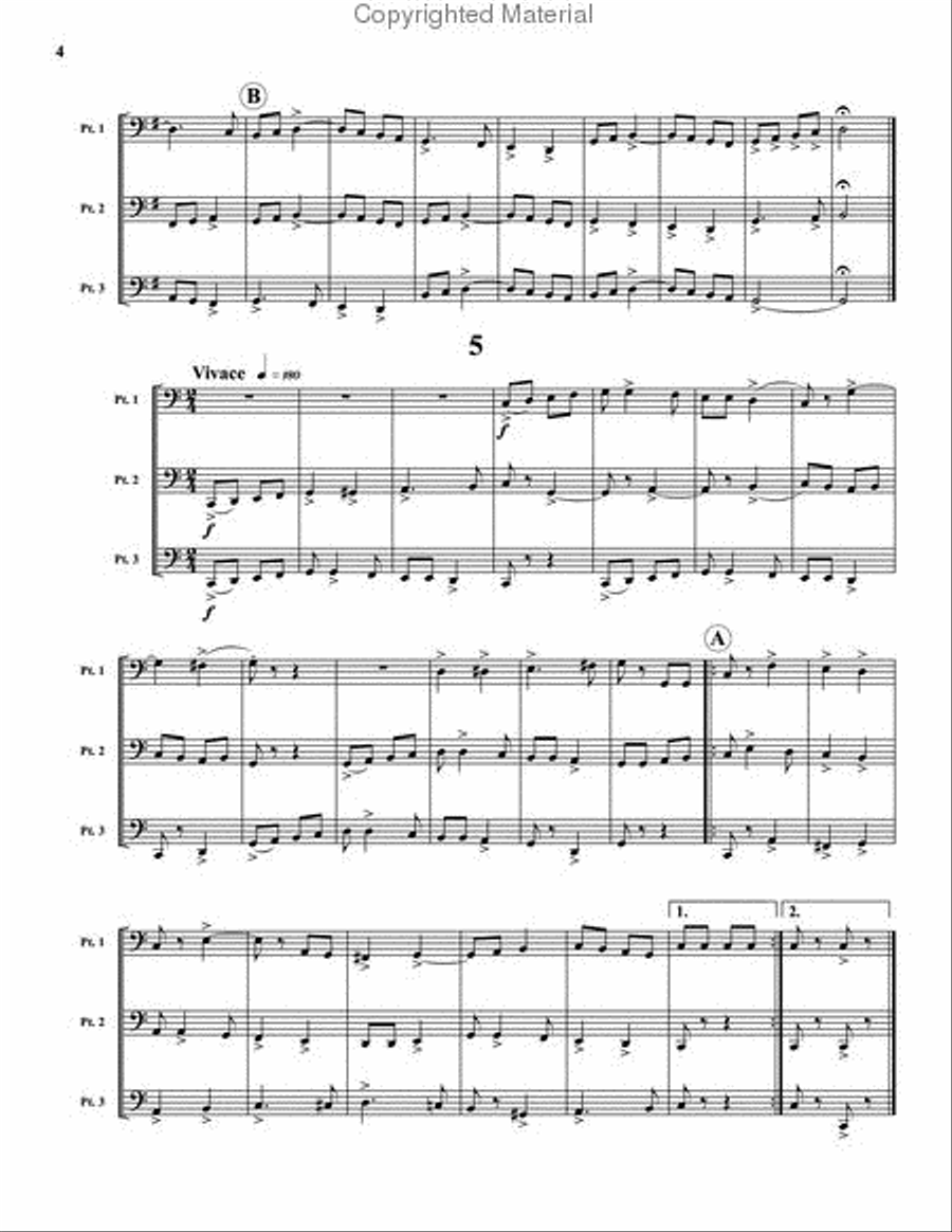 Musica Festiva Brass Trio scores gallery preview page 5