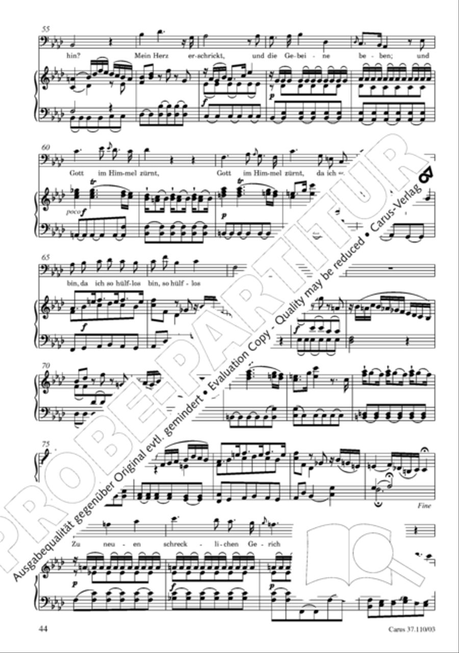 Markuspassion. Werkausgabe Reihe 1, Bd. 7 (Homilius) 4-Part scores gallery preview page 51