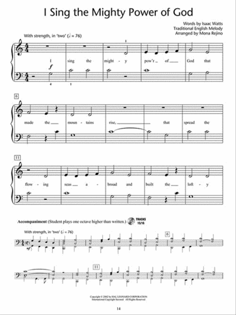 Traditional Hymns Book 1 Piano Method scores gallery preview page 4