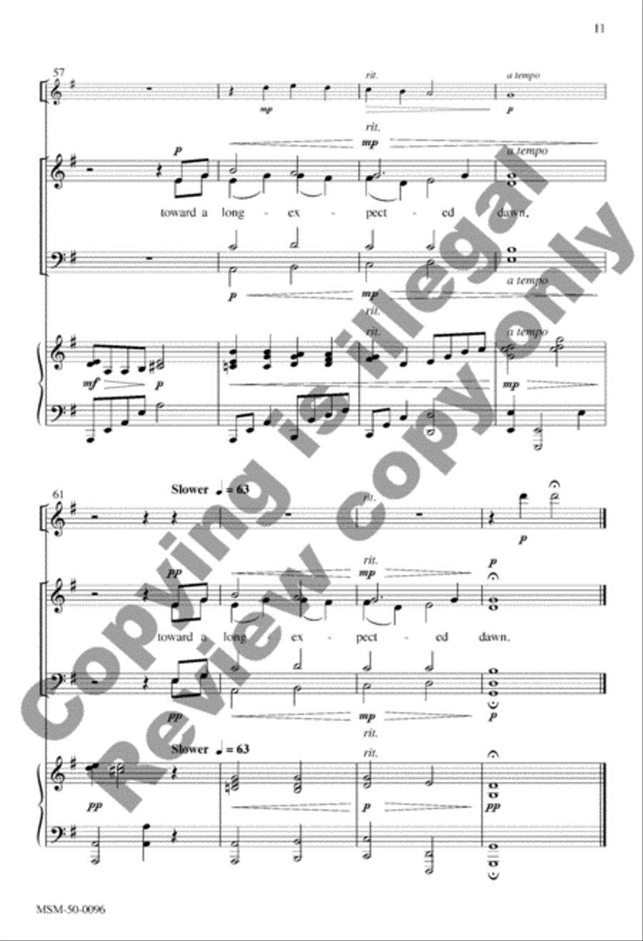 Long-Expected Dawn 4-Part scores gallery preview page 11