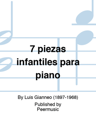 Book cover for 7 piezas infantiles para piano