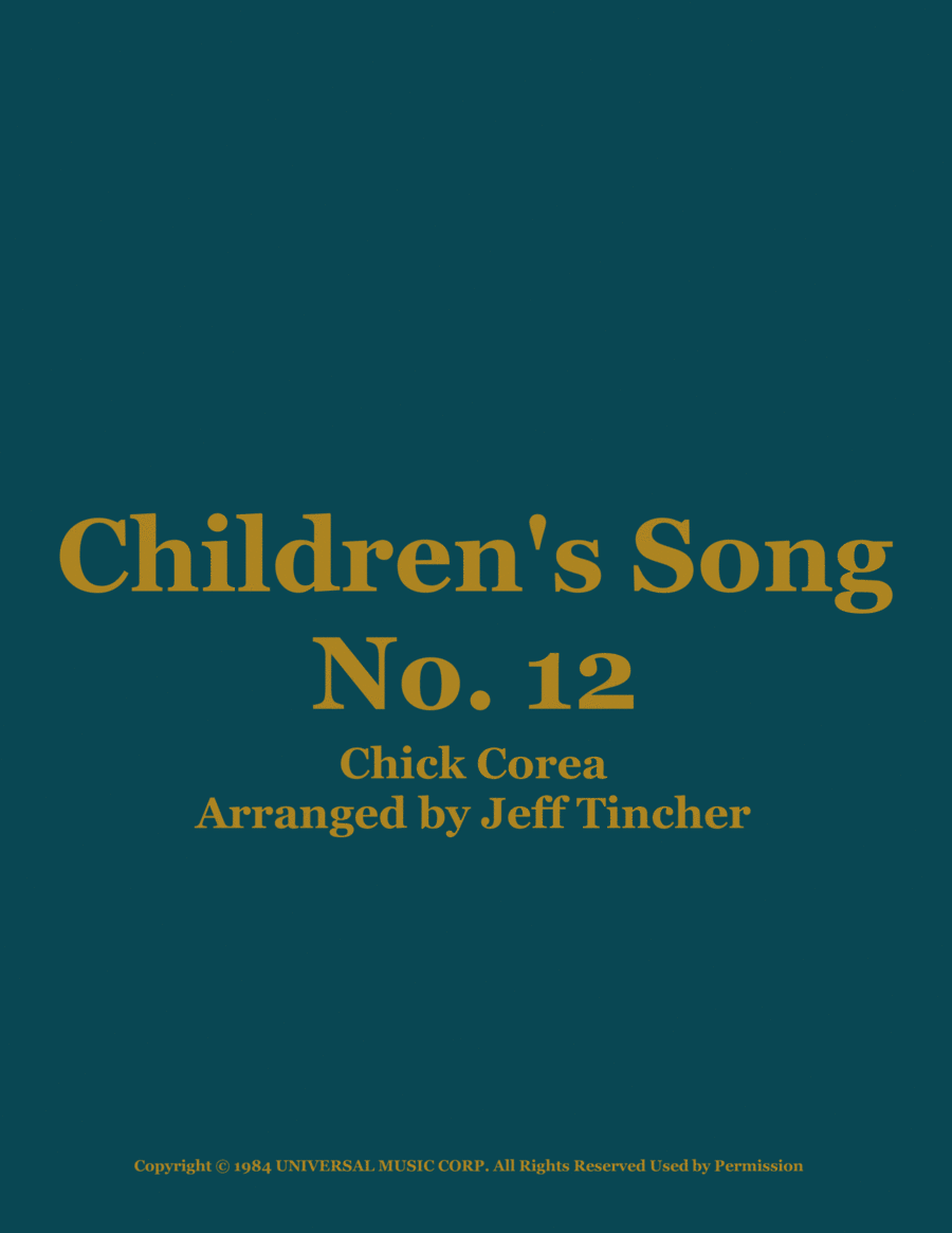 Children's Song No. 12 Piano Solo scores gallery preview page 1